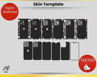 Plantilla de diseño para iPhone 13 Pro (Svg, Dxf, AI, Cdr) / Archivo de corte de precisión para envoltura de teléfono / Compatible con Cricut Silhouette / Descarga digital
