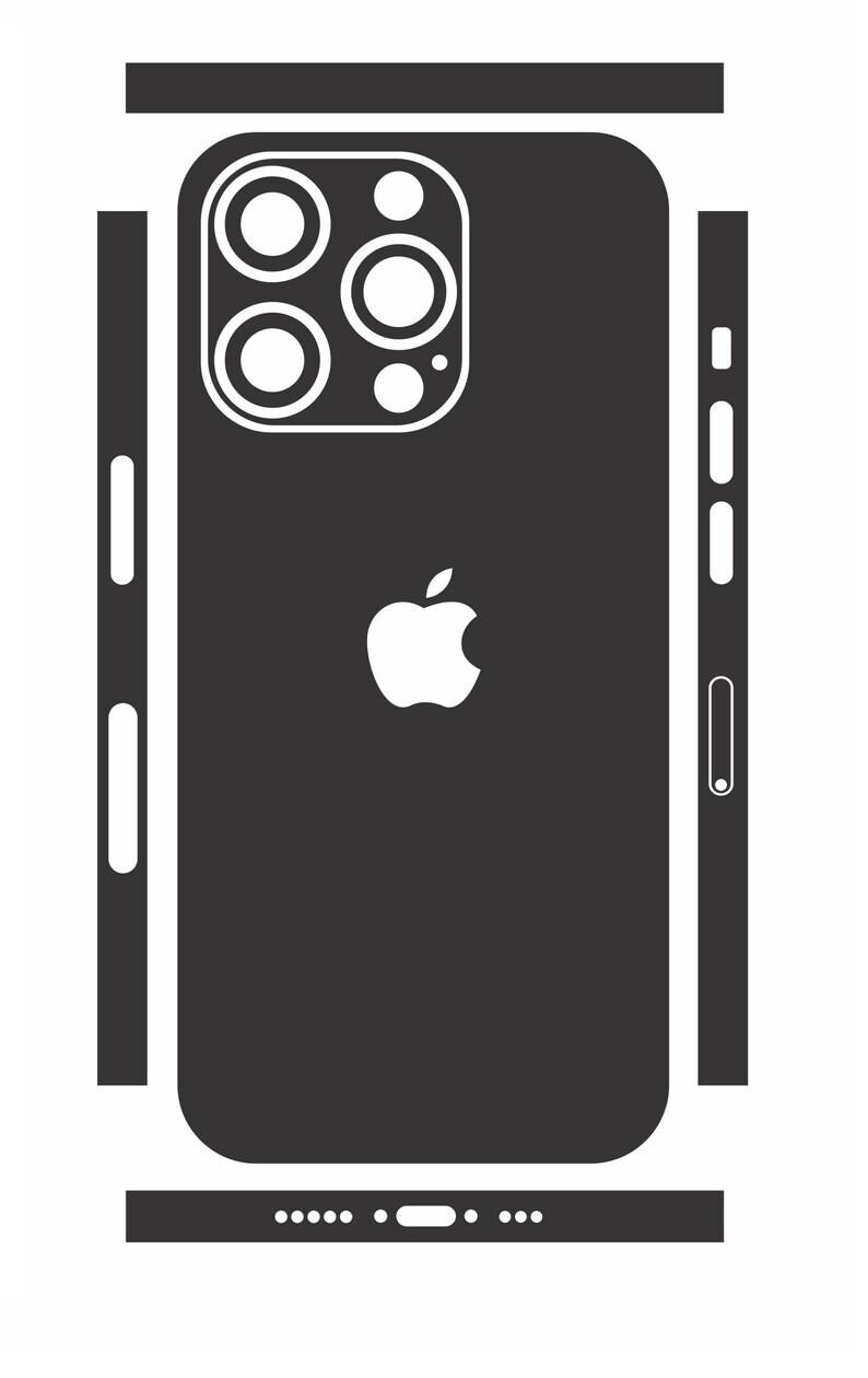 IPhone 14 Pro Skin Template – Full Wrap SVG Cut File (digital Download ...