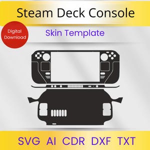 Steam Deck Skin Template | Vinyl Wrap Cutting File (Digital Download - svg, dxf, ai, cdr, txt