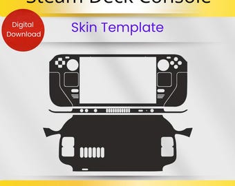 Plantilla de diseño para Steam Deck/Archivo de corte de vinilo (descarga digital: SVG, DXF, AI, CDR, TXT)