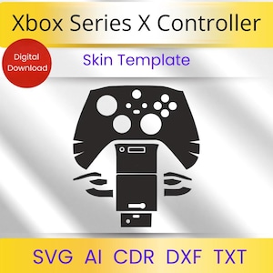Xbox Series X Controller Skin Cutting Template Svg Dxf AI Cdr | Vinyl Wrap & Controller Skin File | Instant Download
