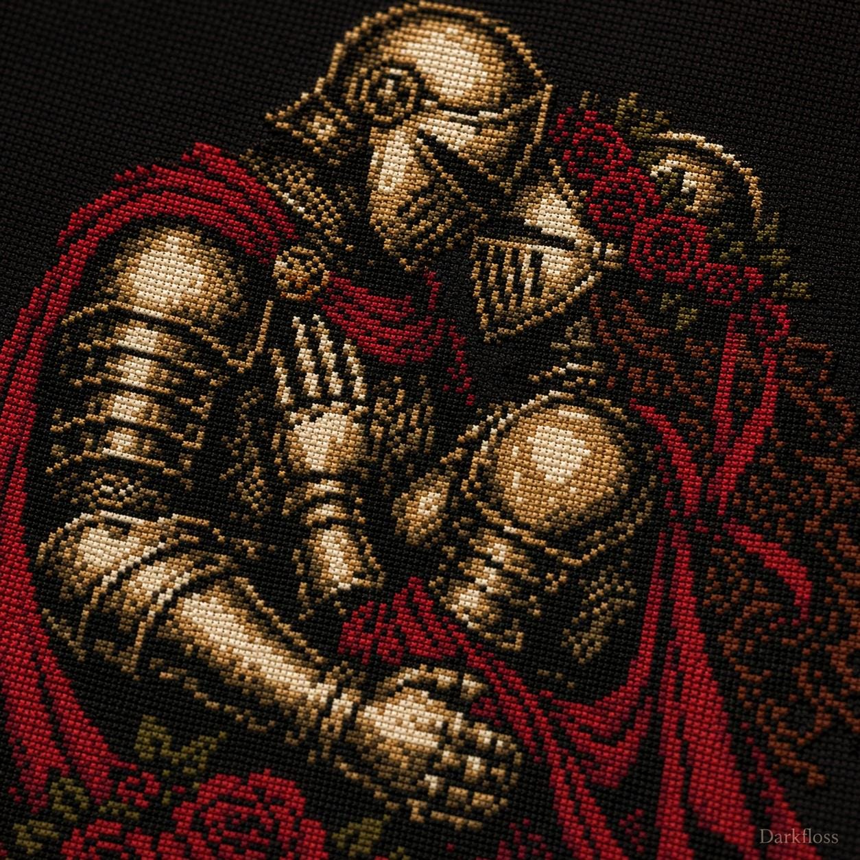 Medieval Cross Stitch Pattern | Gothic Knight Romance PDF | Valentine ...