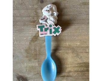 Vintage Retired General Mills Trix Yoplait Yogurt Blue Spoon