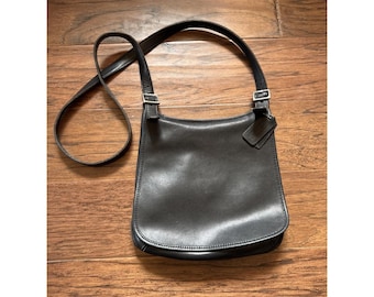 Vintage Coach Small Hippie Flap Bag #9135 Black Crossbody