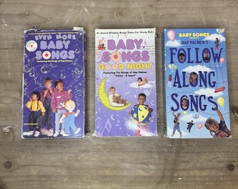 Vintage 90s Y2K Hap Palmer VHS Baby Songs Goodnight & More Lot Of 3 Working