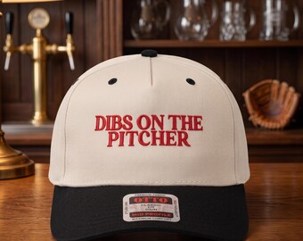 Dibs On The Pitcher Embroidered Hat Beer Lover Cap, Funny Bar Hopping Gift