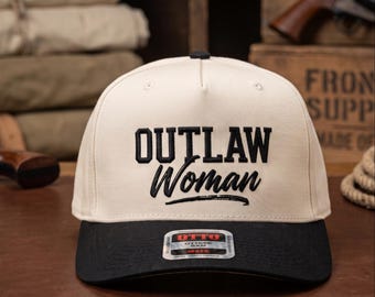 Outlaw Woman Embroidered Hat, Embroidered Country Cap, Sassy Western Style Gift For Her