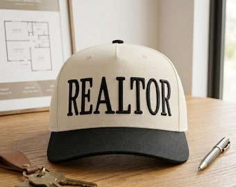Realtor Hat Real Estate Agent Trucker Cap Retro Embroidered Hat