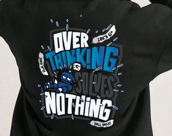 Sudadera con capucha y estampado en la espalda de moda juvenil Sudadera con gráfico motivacional