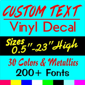 Custom Vinyl Text Decals Vinyl Lettering Stickers for Home & Business, Cars, Window, Walls, Signs