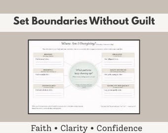 Christian Boundaries Workbook PDF | Faith Neuroscience Coaching Worksheets (Digital Download)
