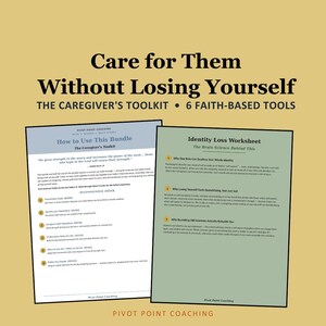 Kit di strumenti cristiani per chi si prende cura di persone non autosufficienti: pacchetto basato sulla fede per affrontare il senso di colpa, i limiti e il burnout.