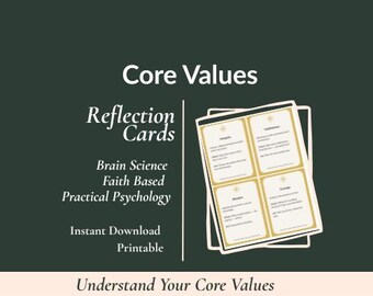 Values Reflection Cards | Decision Clarity & Boundary Setting Printable Deck | Faith-Based Personal Growth Tool