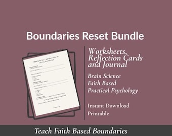Christian Boundary Coaching Toolkit | Faith + Neuroscience Worksheets, Journal & Reflection Cards for Coaching