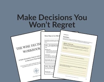 Christian Decision Making Workbook | Brain Science Biblical Wisdom Psychology | Printable PDF Instant Download