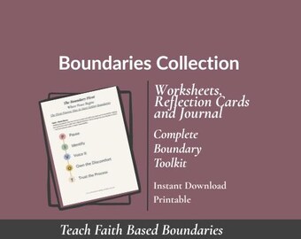 Complete Christian Boundary System | Faith + Neuroscience Journals, Worksheets, Devotional & Reflection Tools