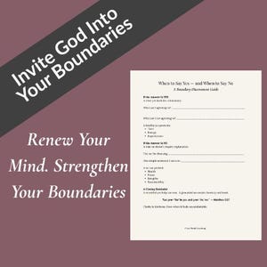 Christian  Boundary Devotional + Worksheet bundle |Christian printable