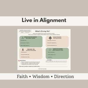 Christian Alignment Workbook | Strengths, Values & Boundaries | Faith-Based Self Discovery Journal