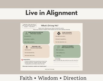 Christian Alignment Workbook | Strengths, Values & Boundaries | Faith-Based Self Discovery Journal