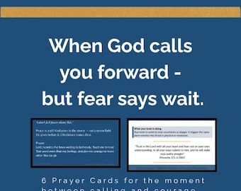 Christian Decision-Making Prayer Cards | Scripture Cards for Courage, Fear & Moving Forward in Faith