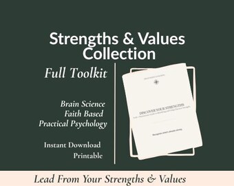 Christian Strengths and Values Full Coaching Kit | Identity, Purpose and Decision-Making Tools | Faith-Based Printable