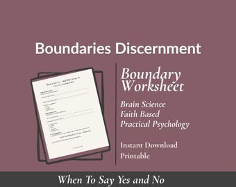 Christian Boundary Discernment Worksheet | Decision-Making Guide (Printable PDF)
