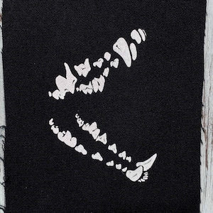 DIENTES / Parche de serigrafía / DIY Crust Punk Goth Metal / Accesorio para chaqueta, bolso, sudadera, chaleco