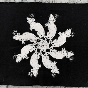 Rattenkönig | Backpatch/Rückenaufnäher | DIY, Punk, Goth, Cottage Core, Metal, ... | Accessoire für Jacken, Taschen, Hoodies, Kutten...