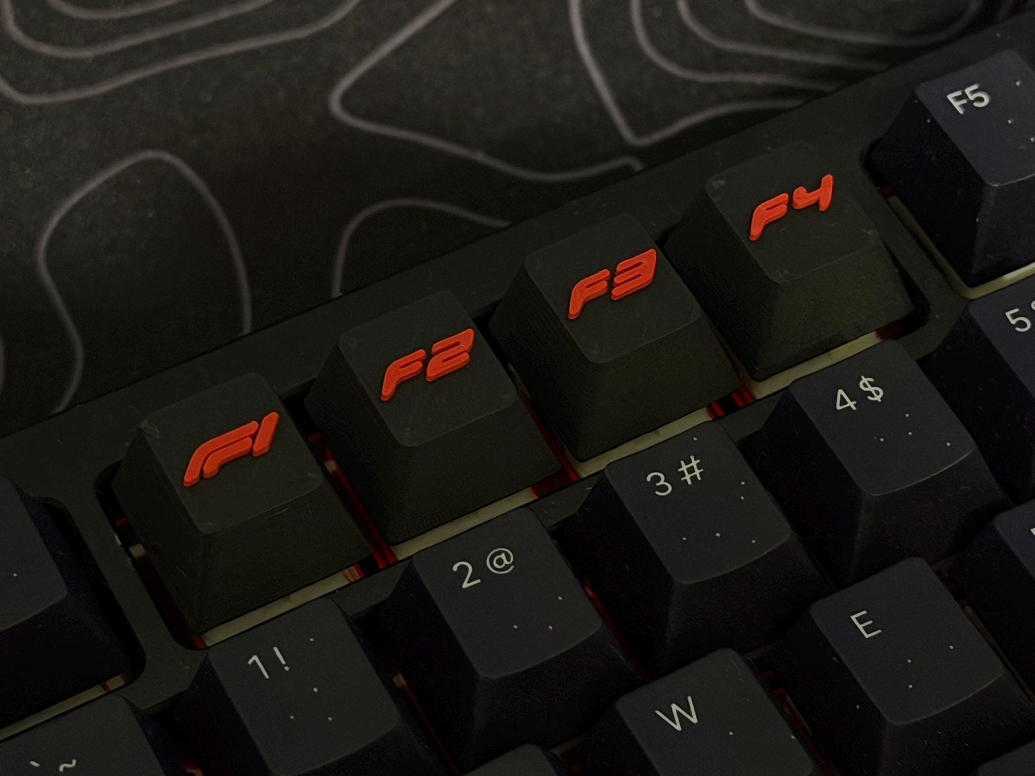 F1 Keycaps Formula 1 Keycaps F1/F2/F3/F4 for Mechanical Keyboard (cherry MX ...
