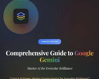Guía de Google Gemini / Tutorial del Asistente de IA / De principiante a profesional / Clase magistral de indicaciones / Descarga digital instantánea en PDF
