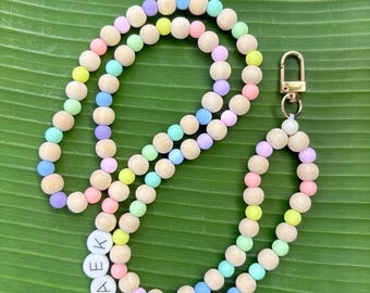 Custom Beaded Pastel Lanyard