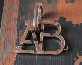 Metal Letter Puzzle, Cast Alloy Brain Teaser, Desk Gift