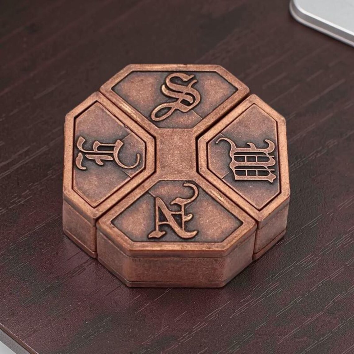 Workdesk Puzzles Mechanical Brain Teaser, Geometric Desk Puzzle Toy, Logic Game Gift for ...