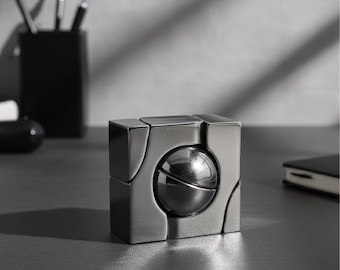 Boule de puzzle 3D en métal, casse-tête de bureau fabriqué à la main