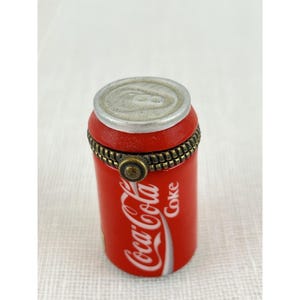 PHB Midwest Cannon Falls Coca Cola-burkprydnadsask i porslin med gångjärn, mini-Coca Cola