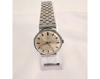 Relógio Timex Elétrico Vintage com Pulseira Expansível em Aço Inoxidável Prateado 8417