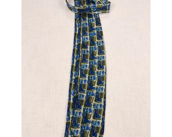 J. Garcia Limited Edition Silk Necktie Blue Green Abstract Geometric 4 of 1000