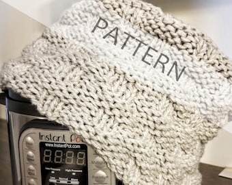 Basketweave Instant Pot Cover **KNITTING PATTERN ONLY**