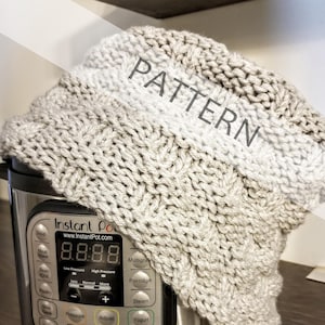Basketweave Instant Pot Cover **KNITTING PATTERN ONLY**