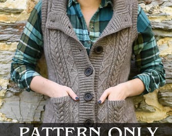 Lochton Vest Knitting Pattern | Instant Download | PATTERN ONLY