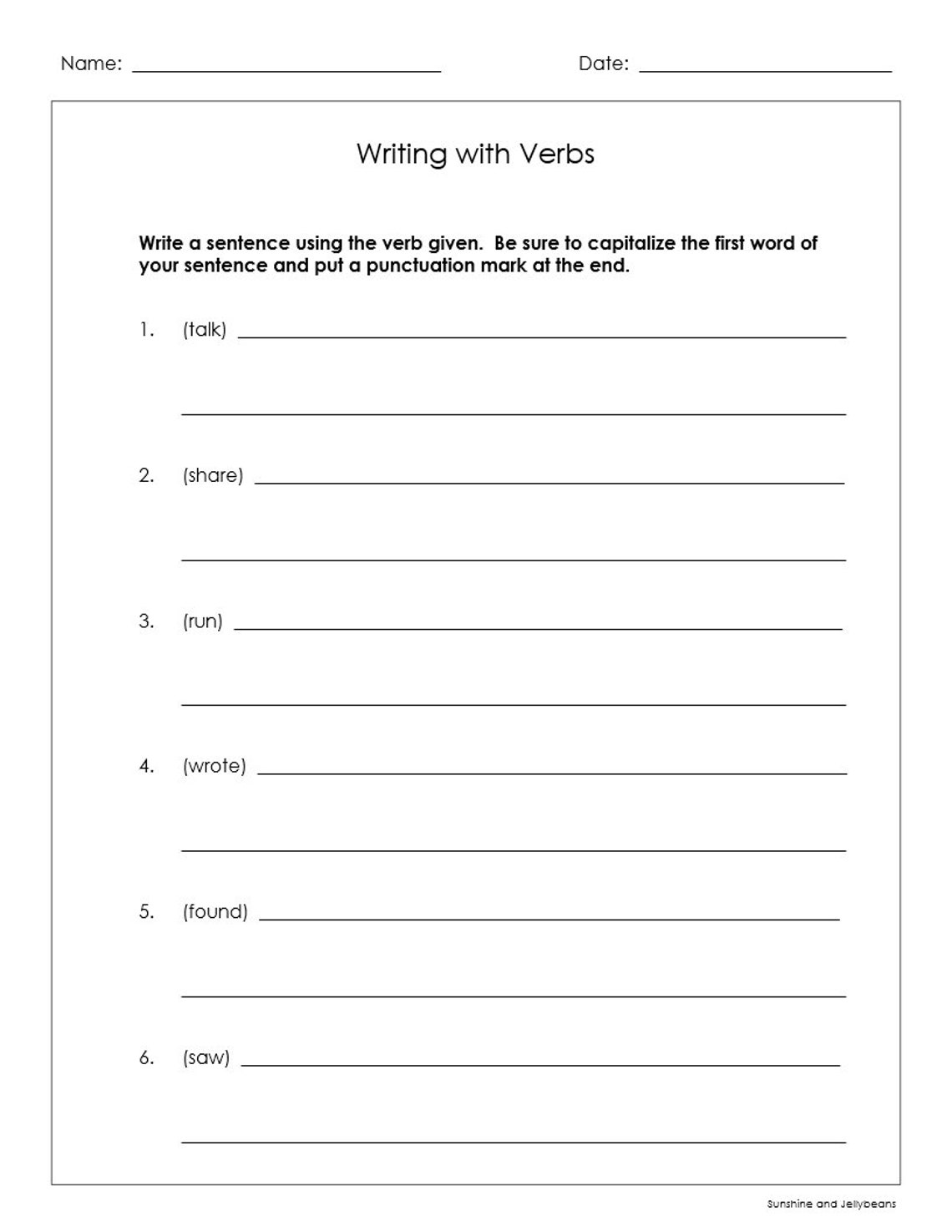 Action Verbs - Present and Past Tense - 3 Worksheets - Grades 1-2 ...