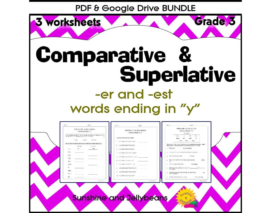 Comparative / Superlative -er and -est Suffixes - Words