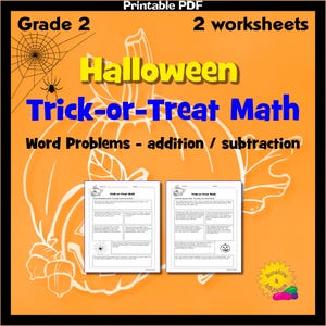 Halloween Math Word Problems - Addition, Subtraction, Critical Thinking Skills