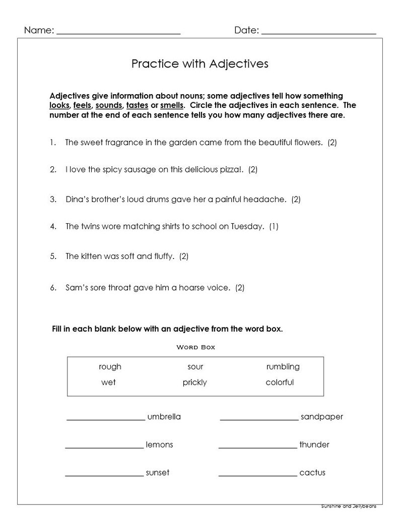 Adjectives Practice 5 Worksheets And Answer Key Grade 2 CCSS Pdf google paper-solution-answer-key-rpsc-07-2024