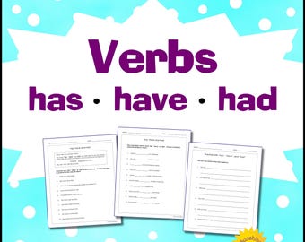 Verbs "has" "have" "had" - Parts of Speech, Writing Sentences, Grammar Skills