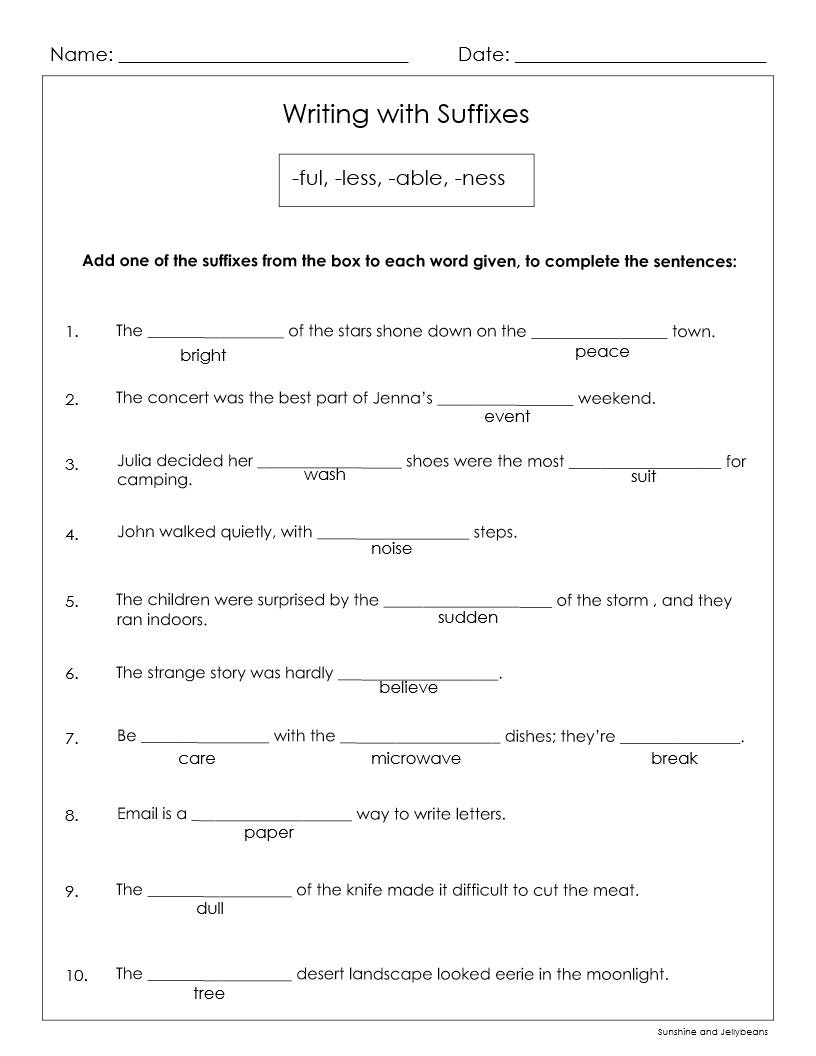 suffixes-ful-less-able-ness-4-worksheets-grade-3-with-explanations
