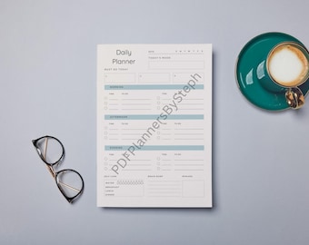 ADHD Daily Planner Printable | Neurodivergent Friendly Planner, Focus & Organization, Digital Download + Bonus Tips PDF