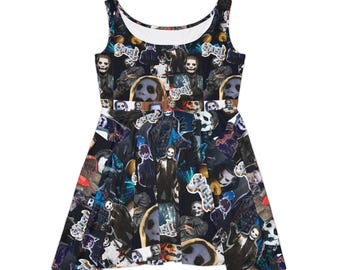 Papa Emeritus IV collage Skater Dress | Ghost band artwork