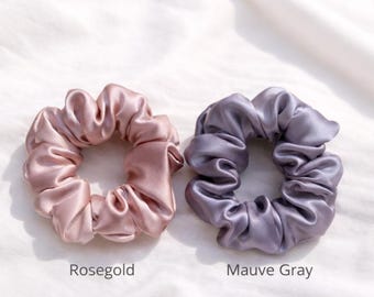 Coleteros de seda 100 % morera, accesorios suaves para el cabello, regalo para bodas y damas de honor.