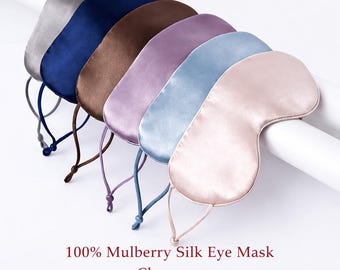 Antifaz de viaje 100 % seda morera para descansar en avión, siestas y viajes.